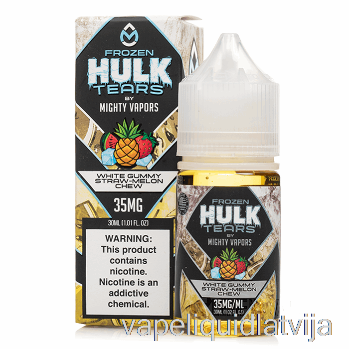 Saldētas Baltas Sveķainas Salmu Melones Košļājamās Košļenes - Hulk Asaru Sāļi - 30ml 50mg Vape šķidrums